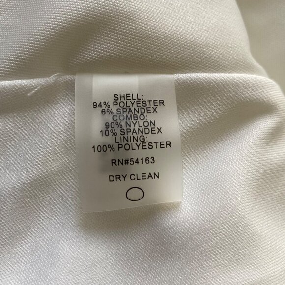 Tommy Hilfiger Cream A-Line Dress, NWT $109 Mesh Illusion Trim Women's Size 10 - Picture 11 of 11